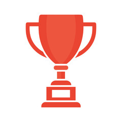Red trophy icon symbolizing achievement and success
