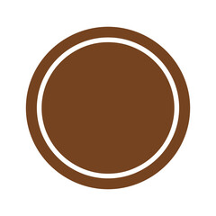 Brown circle icon on white background