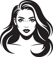 Woman hair silhouette vector