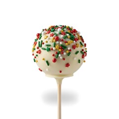 cake pops with festive sprinkles