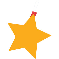 Golden star ornament illustration for Christmas decoration, suitable for holiday designs, greeting cards, festive branding, and seasonal visual content.