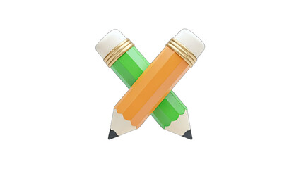 Crossed Pencils: Writing and Creativity Concept