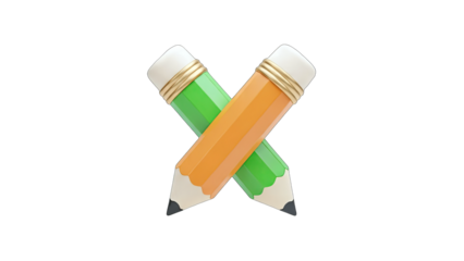 Crossed Pencils: Writing and Creativity Concept