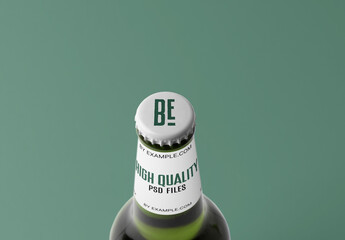 Beer Bottle Crown Cap Mockup