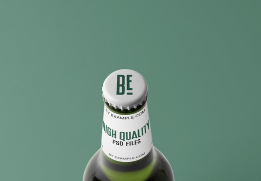 Beer Bottle Crown Cap Mockup