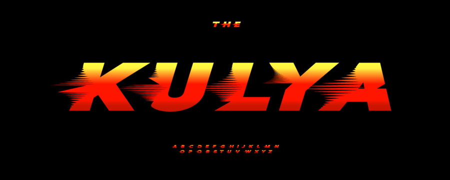 Speed Race Font Logo Alphabet Vector Fast Dynamic Letters Set Typography, Sport Typographic Design for Italic Title Text, Typo Poster Headline, Type Symbol Logotype, Sans Serif Fonts. Vector Typeface