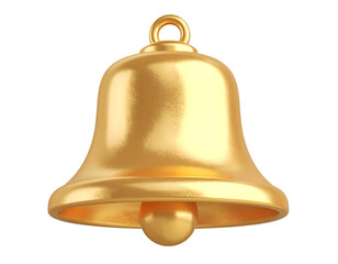 Shiny Gold Bell with Clapper and Loop.
