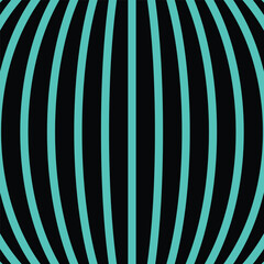 Abstract teal and black vertical stripes with a curved effect