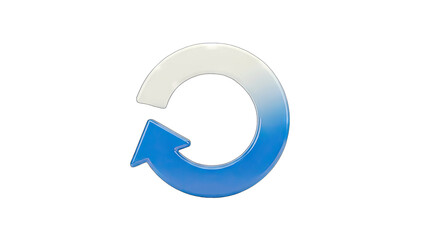 Circular Arrow Icon Rotating on White Background