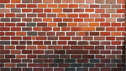 Obraz premium Weathered Red Brick Wall Texture with Variations of Color and Pattern in Urban Environment