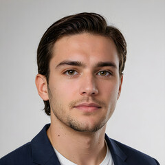 Fototapeta premium Professional headshot of young man in suit