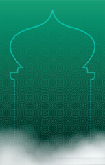 abstract islamic background illustration with dynamic shapes composition