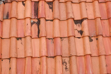 very neat arrangement of roof tiles