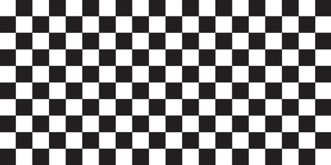 Fototapeta premium Black and white checkered pattern, Checkerboard seamless pattern