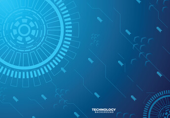 Modern technology background, abstract technology background, digital technology background design, blue background 