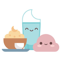 vector illustration of a set of cupcakes