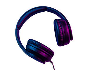 Stylish collection of modern headphones in various designs  