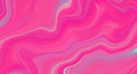 Obraz premium A vibrant pink and purple abstract painting with wavy lines and streaks.