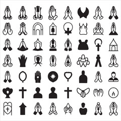 Obraz premium Praying Hands SVG Clip Art