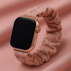 Soft Pastel Floral Fashion Accessory Mockup on Pink Fabric Background