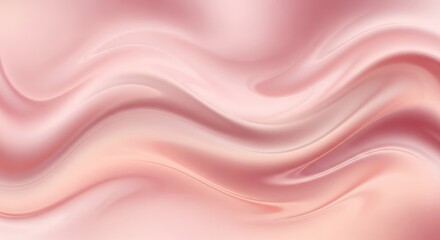 Fototapeta premium Abstract pink and white gradient background with wavy lines.