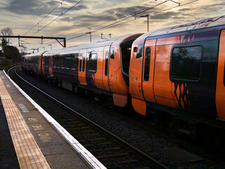 Electrified passenger suburban commuter railway ENGLAND UK