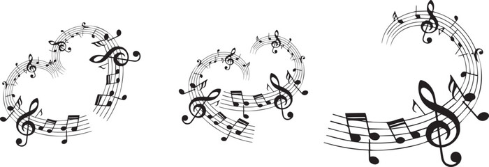 vector sheet music - musical notes melody
