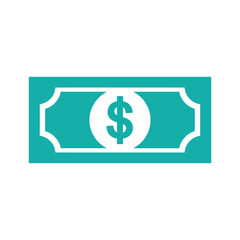 Dollar bill icon representing currency and finance
