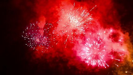 Night scene with an extravaganza of fountains