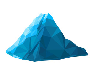An isolated ice mountain on a white background.