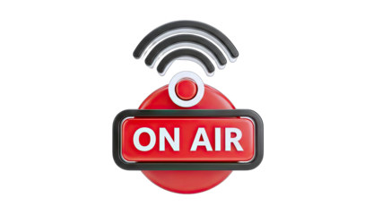 On Air Sign Broadcasting Signal Concept