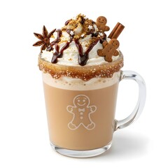 gingerbread latte & toppings white background