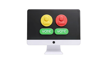 Online Voting on Computer Screen