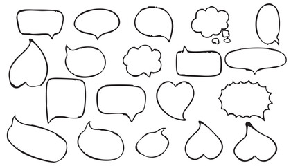 Fototapeta premium Set of vector speech bubbles for chat and comic communication design