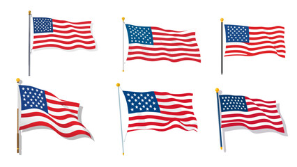 Obraz premium united states flag icons