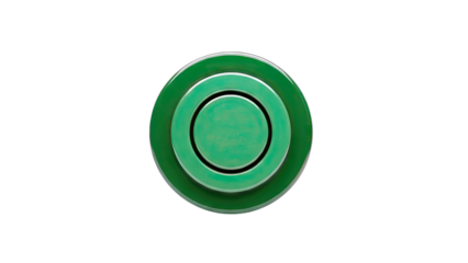 Green Concentric Circles on White Background