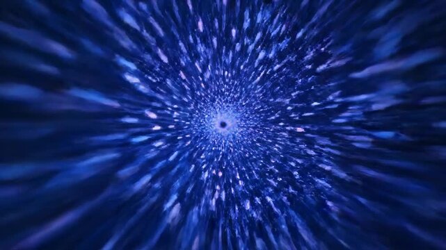 Dynamic blue light speed vortex tunnel background graphic mockup for immersive digital experiences and future tech designs, perfect for presenting innovative concepts