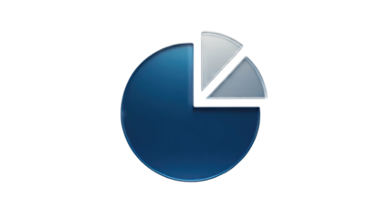 Pie Chart Illustrating Data Analysis on White Background