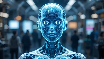 Hologram of AI Robot or Chatbot