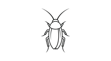 Simple line drawing of a cricket showcasing its distinct anatomical features © TasnimHossen
