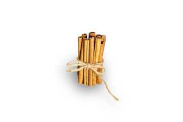 Vertical Cinnamon Sticks Bundle Tied With Jute