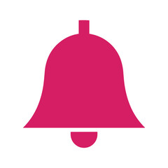 Obraz premium Notification bell icon in pink color