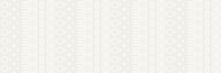 Cloud Dancer color. Vertical decorative pattern in Color of the Year 2026. Background in soft white tones featuring geometric motifs. Template for banner, poster, background, card, cover. 