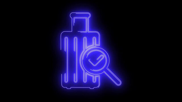 Airport icon neon animation	
