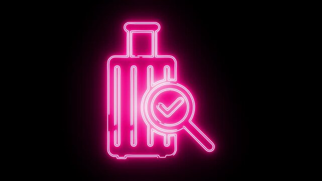 Airport icon neon animation	
