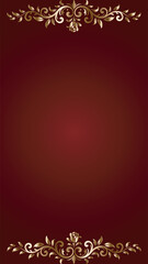 An ornate gold floral border design featuring a classic rose motif perfect for invitations