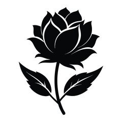 vector black and white flower