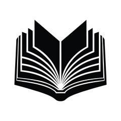 open book isolated on black