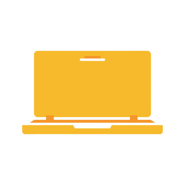Laptop computer icon illustration