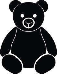 Sitting Teddy Bear Silhouette Icon


